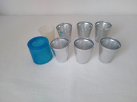 Set inox čašica za kampiranje ili putovanje 6 komada