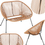Vrtna sofa, smeđa 114 x 82 x 87 cm
