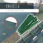 Zelena sjenila mreža 65 g/m², 1,5 × 10 m + 50 vezica