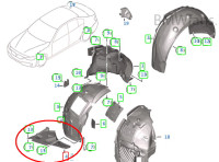 BMW F30 F31 prednja plastika blatobrana, donja, desna 51717260740