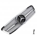 Mercedes Benz C klasa W203 S203 maska grill AMG look chrome silver