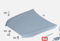 ***MERCEDES-BENZ S-CLASS W223**PODIZACI PREDNJE HAUBE**