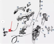 * MERCEDES-BENZ GLE W167 ELEKTRICNA KVAKA LIJEVIH VRATA*A1677600900