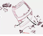 MERCEDES-BENZ MOTOR STRAZNJIH VRATA  A0999068600 GLC X253/C W205