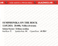 2 karte za koncert SYMPHONIKA ON THE ROCK