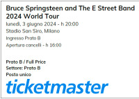 Bruce Springsteen, Milano, 3.6.2024., 2 karte