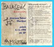 ĐORĐE BALAŠEVIĆ - 1996 Maribor (Slovenija) - stara ulaznica za koncert