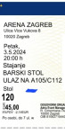 Dragana Mirkovic koncert 03.05. VIP BARSKI STOL 2X