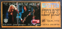 Ulaznica Led Zeppelin Page/Plant Unledded Zagreb 21.2.'98