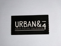Ulaznica URBAN & 4 Dom Sportova 2015.