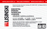 Orašar - nedjelja 14.12. Lisinski 2 ulaznice