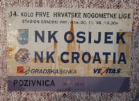 Karta, ulaznica za NK CROATIA