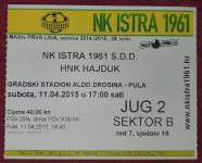 NK ISTRA 1961- NK HAJDUK 2015.