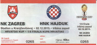 NK ZAGREB-HNK HAJDUK ZAPAD ČETVRT FINALE KUPA 2015