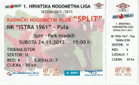 RNK SPLIT-NK ISTRA 1961 SEZONA 2012-2013