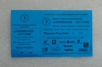 Ulaznica LUXEMBOURG - LETTONIE - 2002. - Kompletna