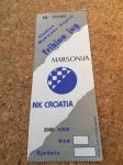 Ulaznica: NK Croatia - NK Marsonia 1993/94.g