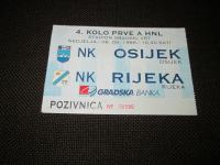 Ulaznica - NK Osijek - NK Rijeka - sezona 1996 - primjerak 2