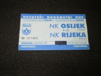 Ulaznica - NK Osijek - NK Rijeka - sezona 1995