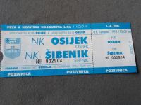 ulaznica Osijek - Šibenik 1995