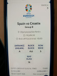 Ulaznica za utakmicu Španjolska Hrvatska!