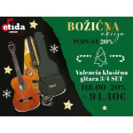 Valencia klasična gitara 3/4 - set