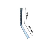 Nosač pocinčani 490x490 s prorezom