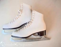 klizaljke , bijele, ženske,