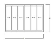 ALU SLIDE KLIZNI SISTEM U HR - 450X210-ŠESTEROKRILNI