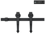 Gornja vodilica za klizna vrata 183 cm čelični crni - Crna 183 cm 1