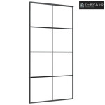 Klizna vrata od aluminija i stakla ESG 102,5 x 205 cm crna - Crna 102.