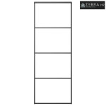 Klizna vrata od aluminija i stakla ESG 76 x 205 cm crna - Crna 76 x 20