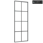 Klizna vrata od aluminija i stakla ESG 76 x 205 cm crna - Crna 76 x 20