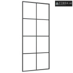 Klizna vrata od aluminija i stakla ESG 90 x 205 cm crna - Crna 90 x 20