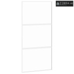 Klizna vrata bijela 102,5x205 cm od kaljenog stakla i aluminija - Bije