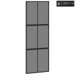 Klizna vrata crna 76x205 cm od kaljenog stakla i aluminija - Crna 76 x