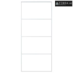 Klizna vrata od mutnog stakla ESG i aluminija 90x205 cm bijela - Bijel