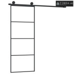 Klizna vrata s priborom 76 x 205 cm od ESG stakla i aluminija - 76 x 2