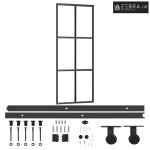 Klizna vrata s priborom ESG staklo i aluminij 76 x 205 cm - 76 x 205 c