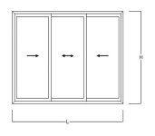 NAJJEFTINIJI ALU SLIDE KLIZNI SISTEM U HR- 390X210 TROKRILNI TROSTAZNI