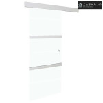 Staklena klizna vrata ESG i aluminija 76 x 205 cm - 76 x 205 cm S meki