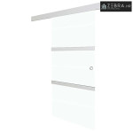 Staklena klizna vrata ESG i aluminija 76 x 205 cm - 76 x 205 cm S meki