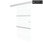 Staklena klizna vrata ESG i aluminija 76 x 212 cm srebrna - 76 x 212 c