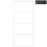 Staklena klizna vrata ESG i aluminija 90 x 205 cm bijela - Bijela 90 x