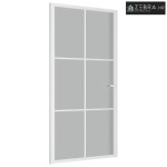 Unutarnja vrata 102,5x201,5 cm Bijela od mat stakla i aluminija - Bije