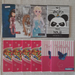 Bilježnice, pisanka C, pisanka A i matematika 3-4 (10 kom + korice)