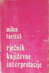 Milan Taritaš – Rječnik književne interpretacije