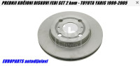 AKCIJA!!! PREDNJI DISKOVI SET 2 kom - TOYOTA YARIS 1999 - 2005