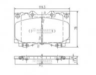 DISK PLOČICE LAND CRIUSER 150 [2009-] PREDNJE PLOČICE **NOVO**