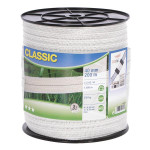 TRAKA BASIC 40mm - bijela široka traka za električni pastir